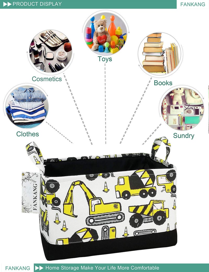 FANKANG Rectangular Laundry Basket Nursery Storage Fabric Storage Bin Storage Hamper,Gift Baskets (Engineering) - Image 3